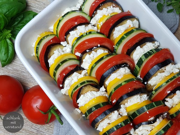 low carb Ratatouille aus dem Ofen