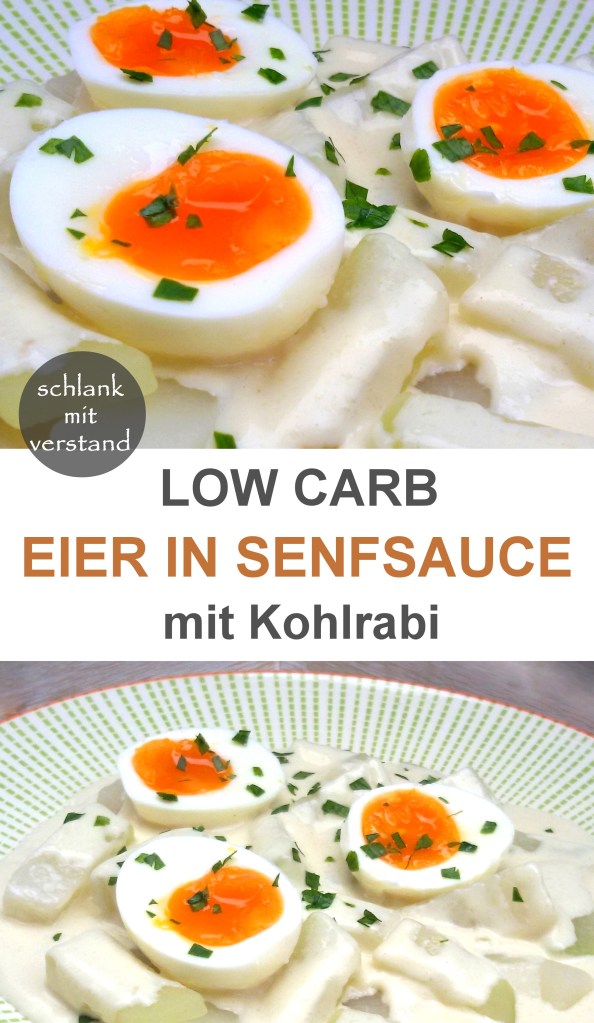 low carb Eier in Senfsauce
