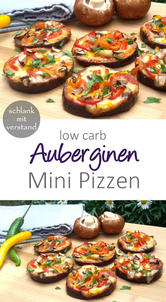 low carb Auberginen Mini Pizzen Rezept