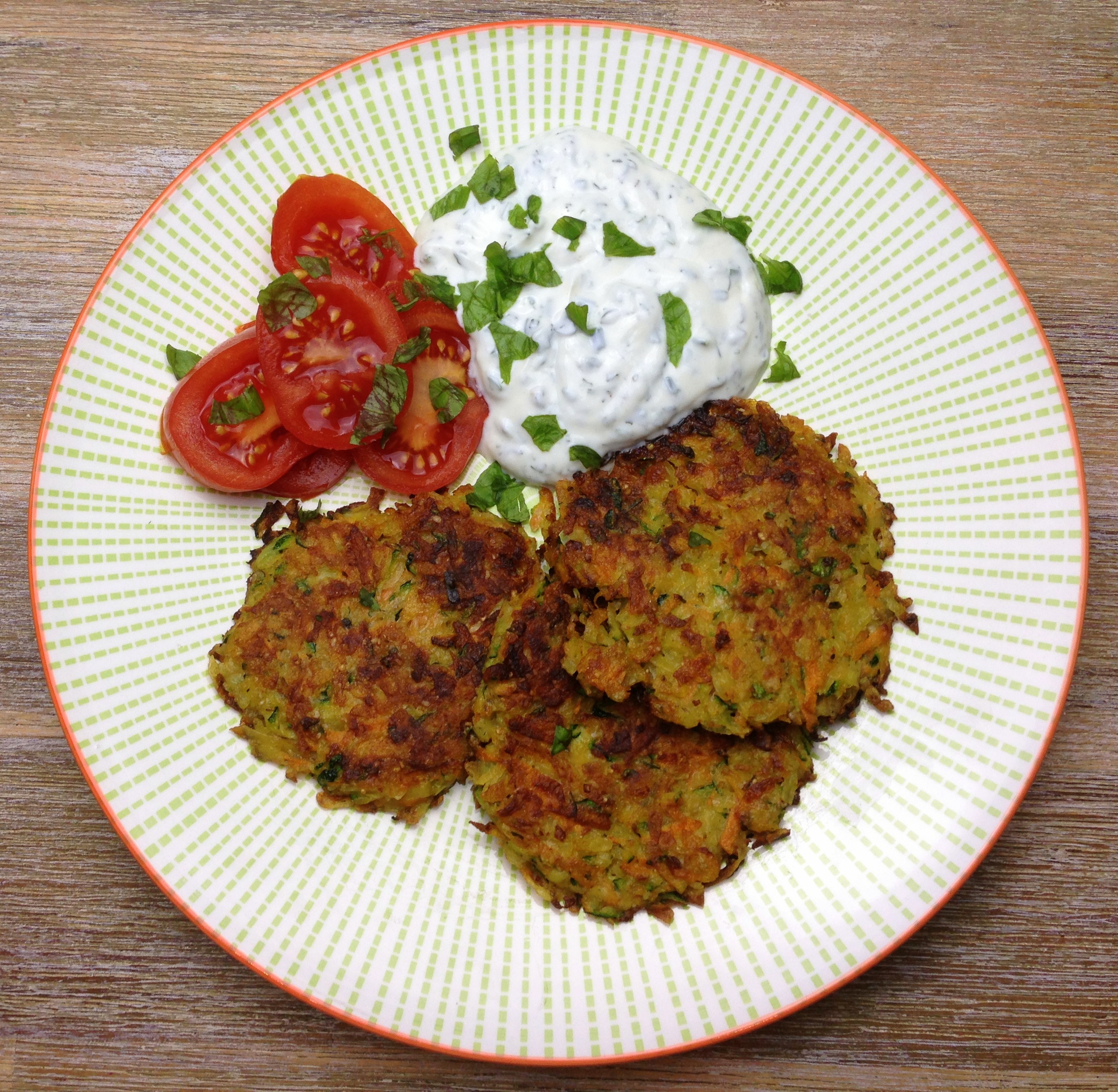 Gemüsepuffer low carb