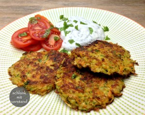 knusprige low carb Gemüsepuffer