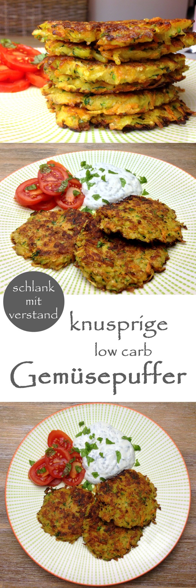 low carb Gemüsepuffer Rezept