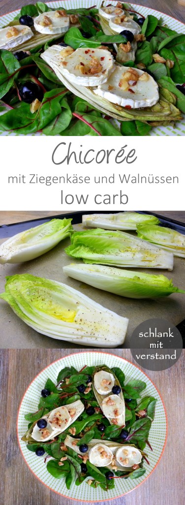 Chicoree mit Ziegenkäse low carb schlankmitverstand