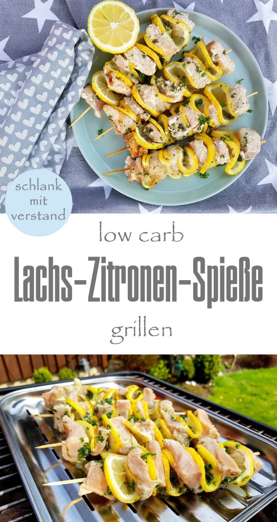 Lachs-Zitronen-Spieße grillen low carb Rezept