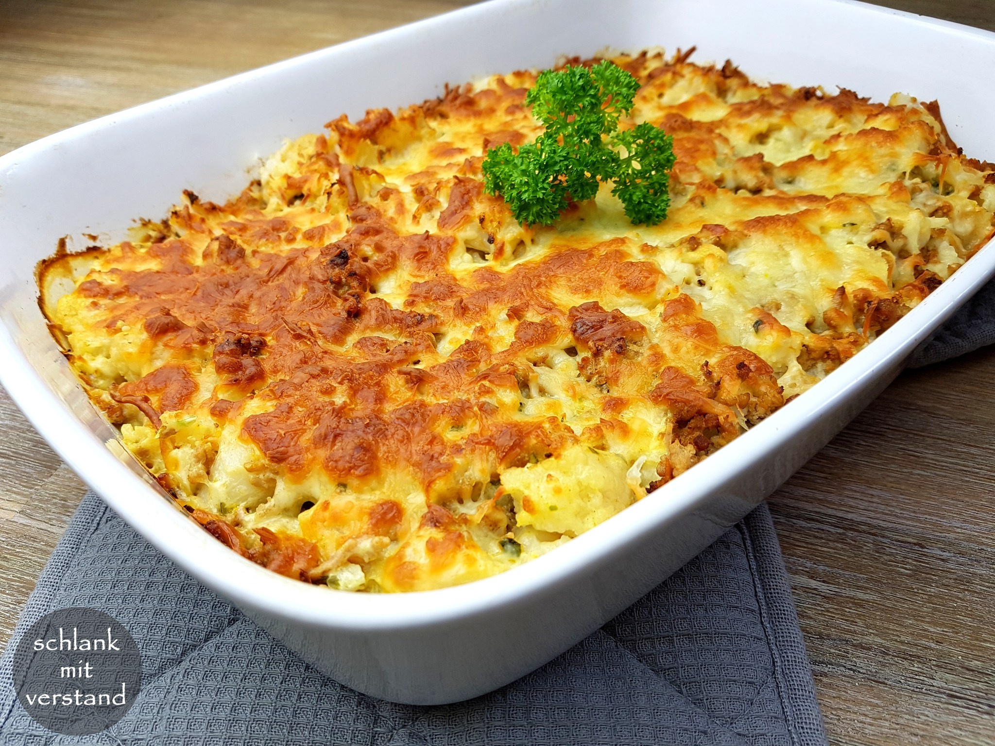 low carb Blumenkohlauflauf Rezept