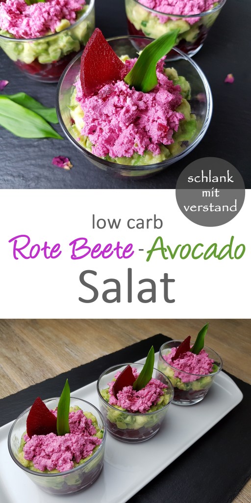 Rote Beete-Avocado Salat low carb Rezept