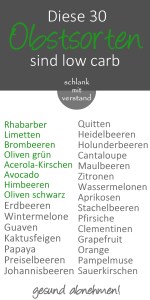 30 low carb Obstsorten