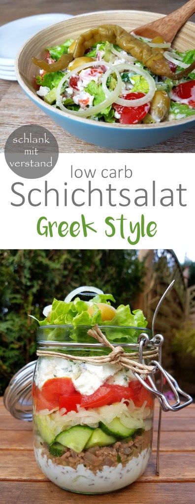 low carb Schichtsalat greek style
