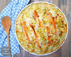 Lachs Spitzkohl Auflauf low carb Rezept