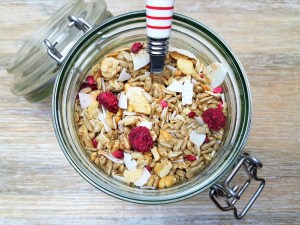 low carb Müsli Nüsse & Samen Himbeere