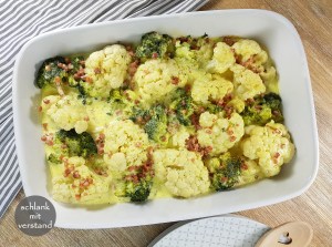 low carb Blumenkohl-Brokkoli-Auflauf