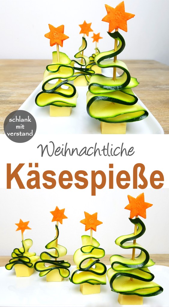 Weihnachtliche Käsespieße low carb
