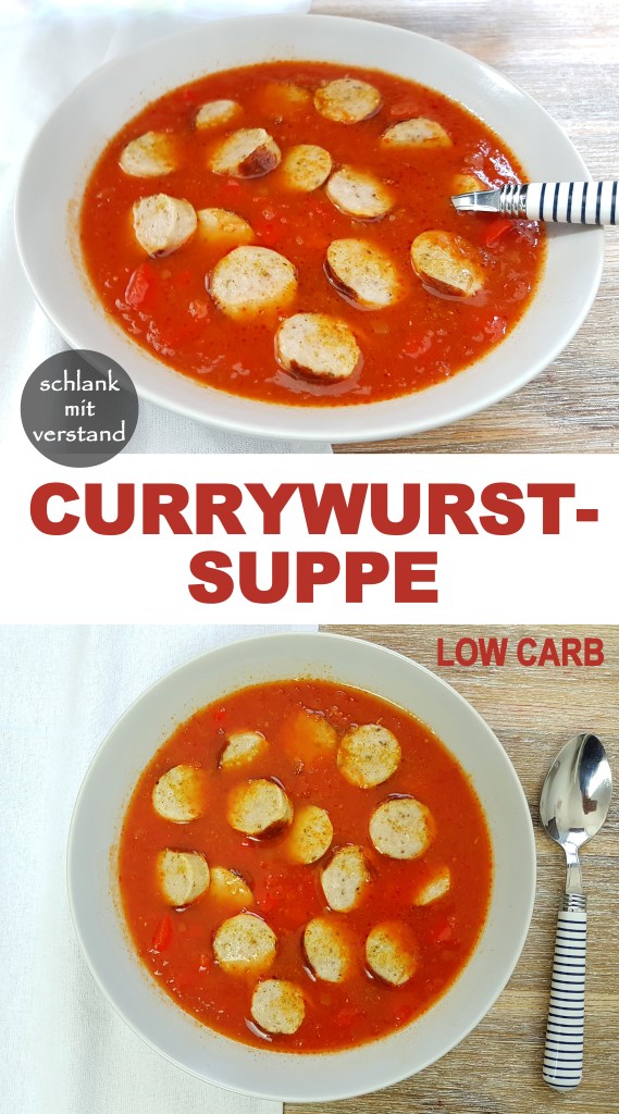Currywurst-Suppe low carb