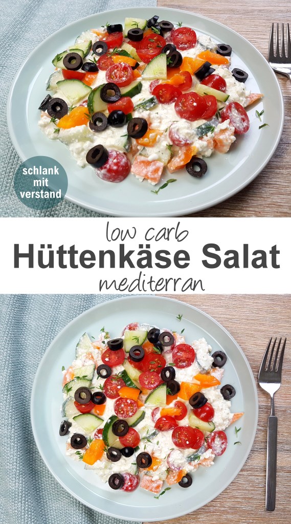 Hüttenkäse Salat mediterran low carb