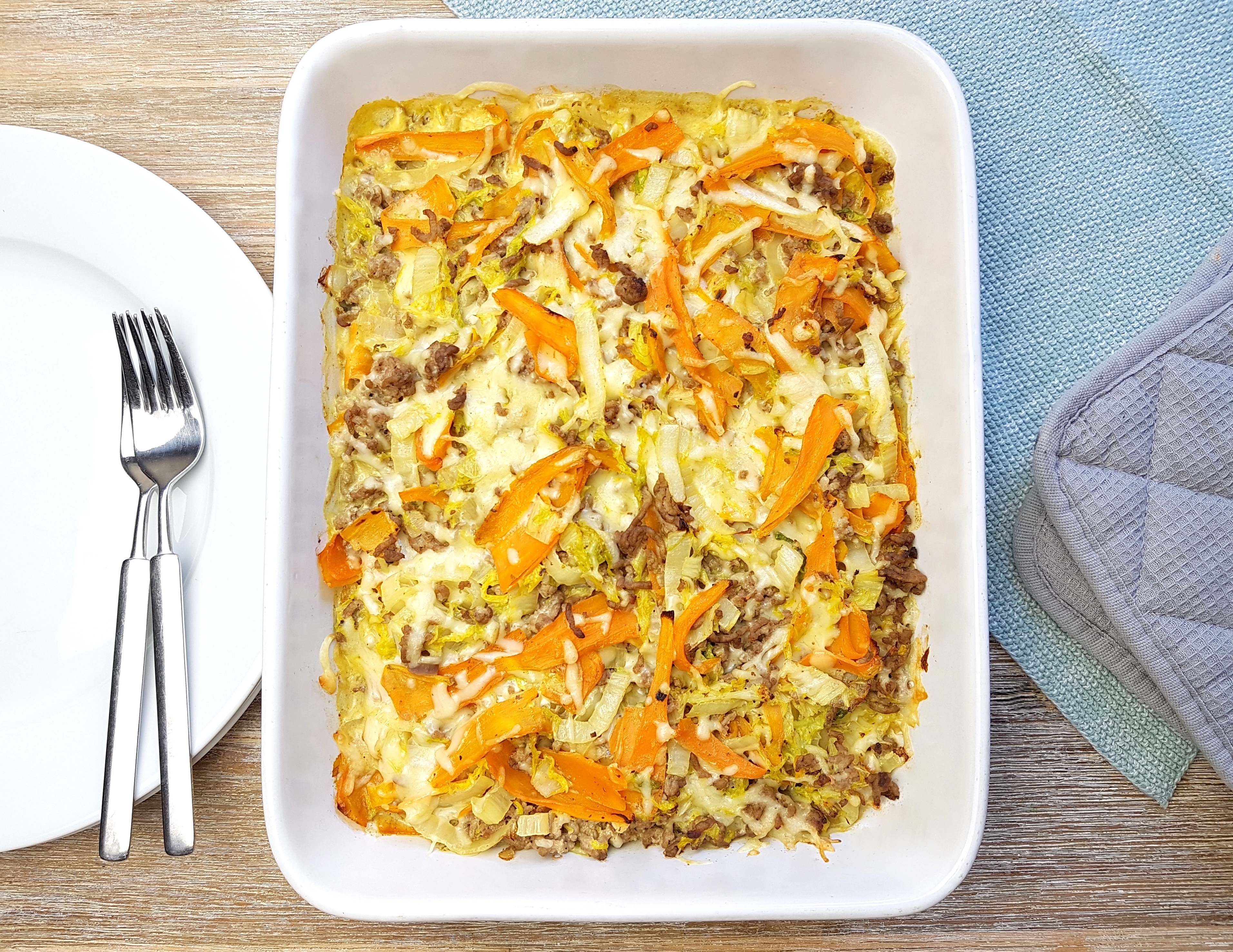 Chinakohl-Auflauf mit Hackfleisch low carb