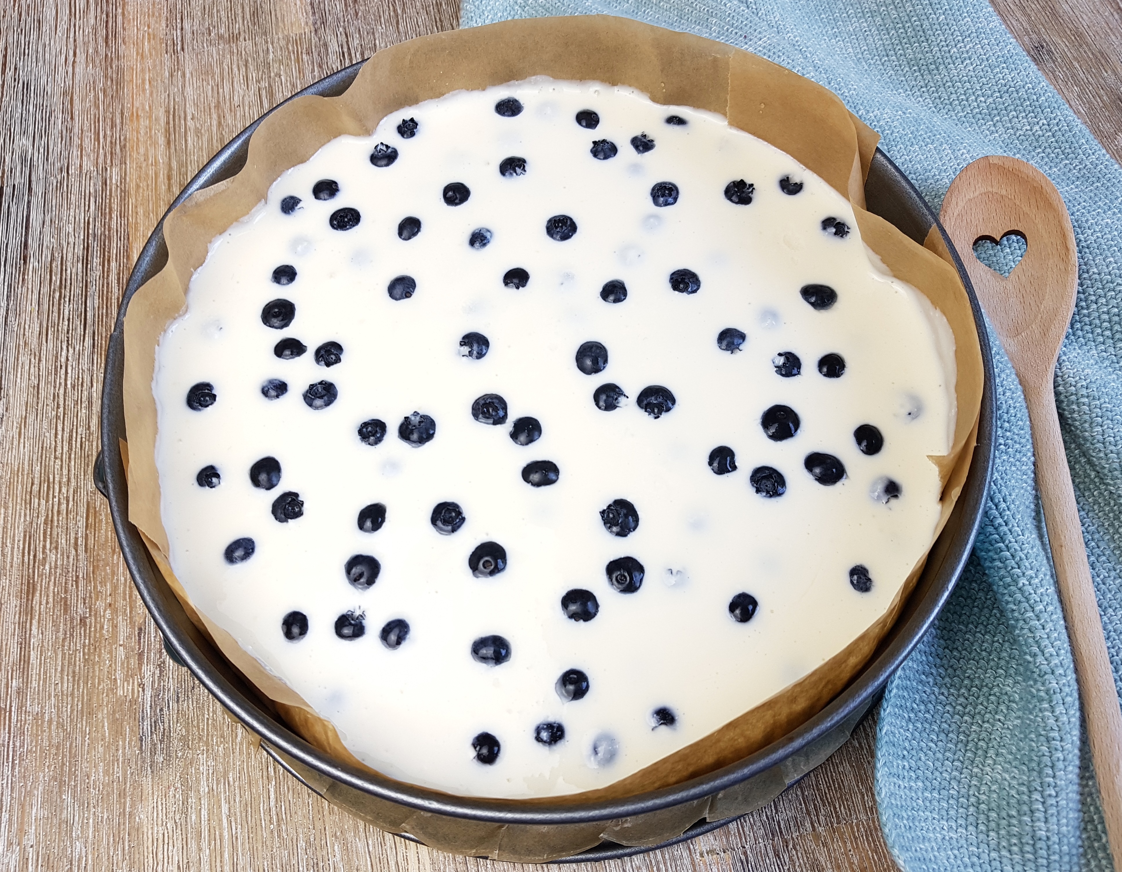 low carb Blaubeer Käsekuchen