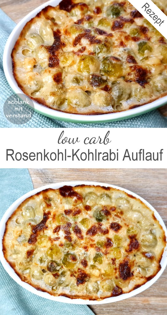 Rosenkohl-Kohlrabi Auflauf low carb Rezept